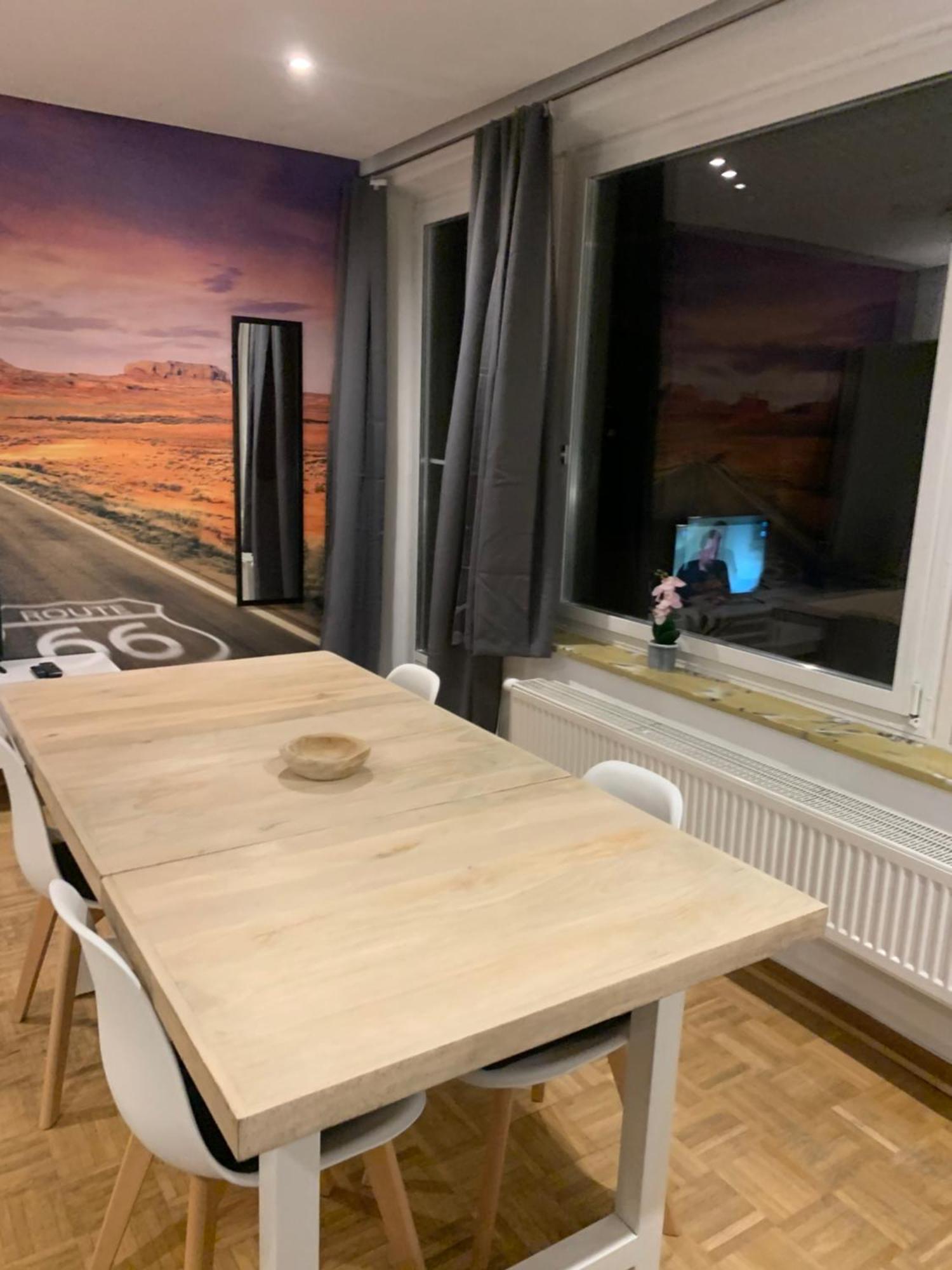 Mainpark Apartment 4 Schlafzimmer Bis Zu 10 Personen Direkt Ueber Aschaffapartment Bei Aschaffenburg Mainaschaff 외부 사진