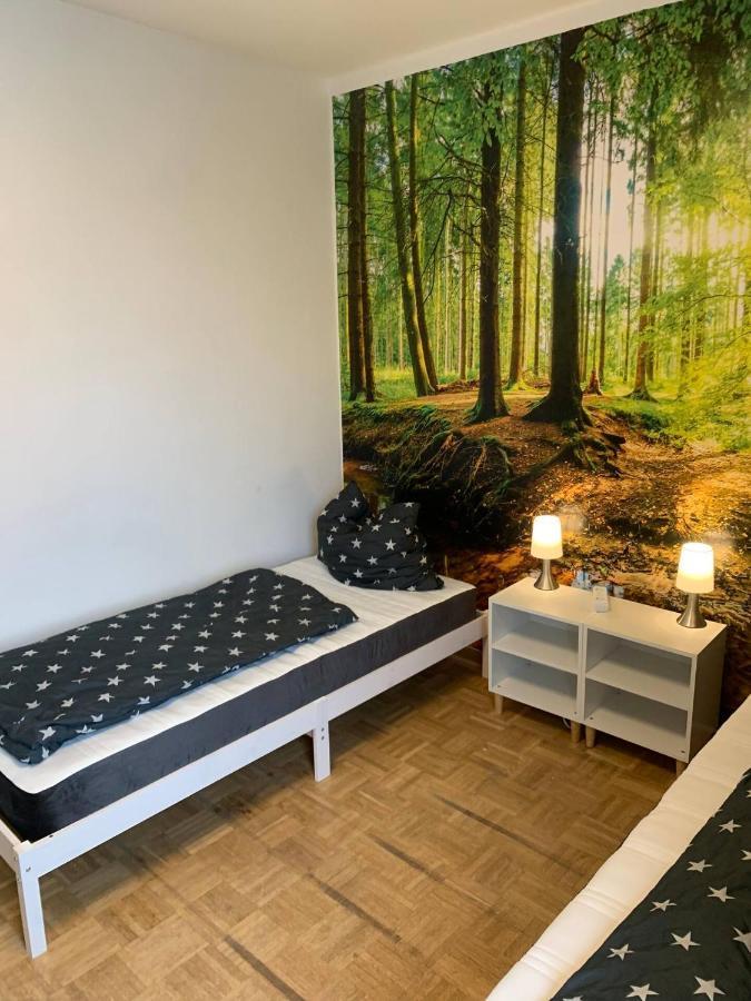Mainpark Apartment 4 Schlafzimmer Bis Zu 10 Personen Direkt Ueber Aschaffapartment Bei Aschaffenburg Mainaschaff 외부 사진